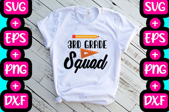 3rd Grade Squad: Graphics & T-Shirt Designs for Playful Branding