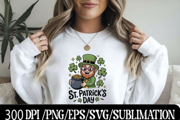 Cute Leprechaun St Patrick SVG: Graphics for T-Shirt Designs & Local Branding