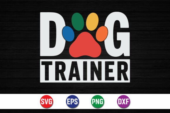 Dog Trainer Paw Logo Graphics and T-Shirt Designs