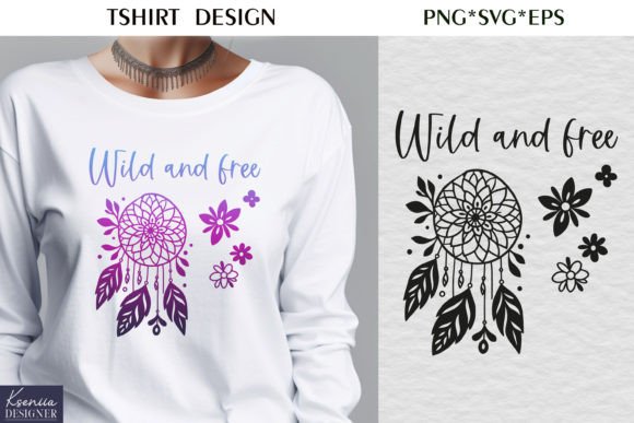 Dream Catcher T Shirt SVG Design: Graphics & Layer Styles