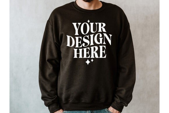 Gildan 18000 Sweatshirt Black Men Mockup: A Designer Review