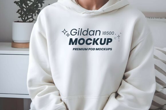 Gildan 18500 Hoodie Mockup White: Graphics for Hoodies Sweatshirts