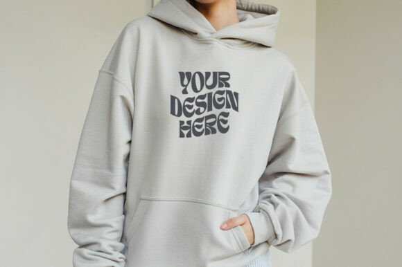 Gildan 18500 Sport Grey Hoodie Mockup: Graphics & Apparel Mockups