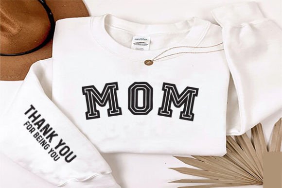 Mom Minimalist Sleeves Design: Graphics for T-Shirt Designs