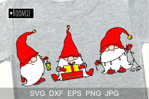 Scandi Christmas Gnomes Shirt Design: Graphics & Crafts