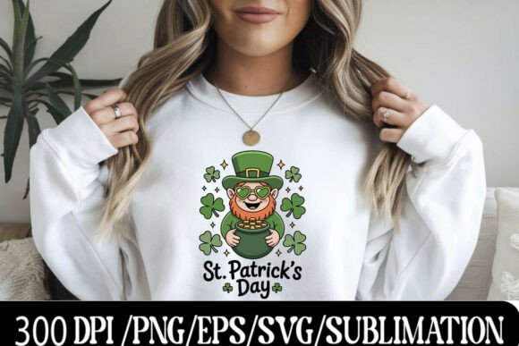 St Patrick Cartoon Character SVG: Graphics & T-Shirt Designs