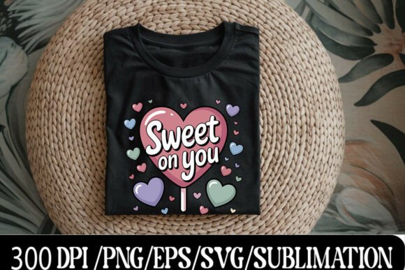 Sweet on You Valentine Vector Art: Graphics for T-Shirt Designs