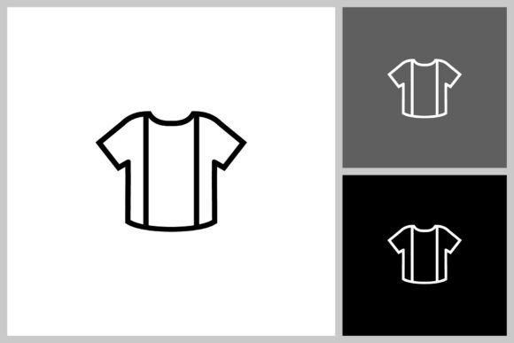 T-shirt Vector Icon: Thick Line Graphics for Logos